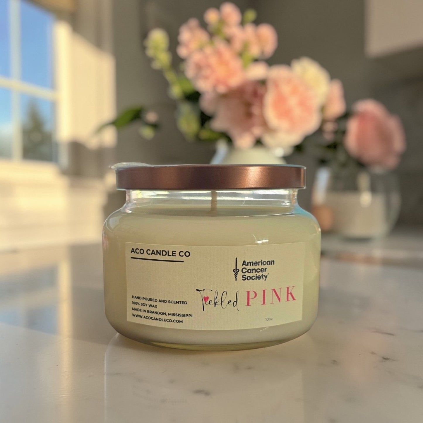 Tickled Pink | American Cancer Society Benefit Candle